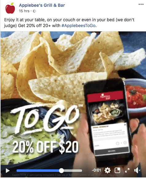 Applebees Social media