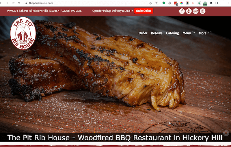 The Pit Rib House website