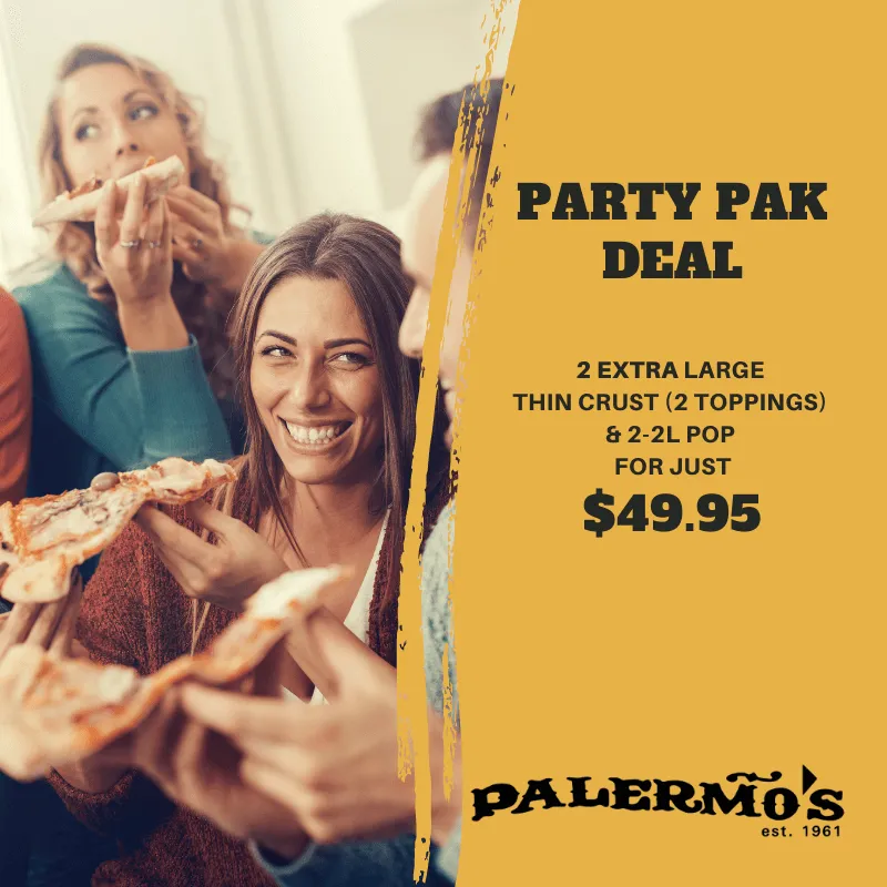 Palermo’s Pizza Party Pak promotional artwork