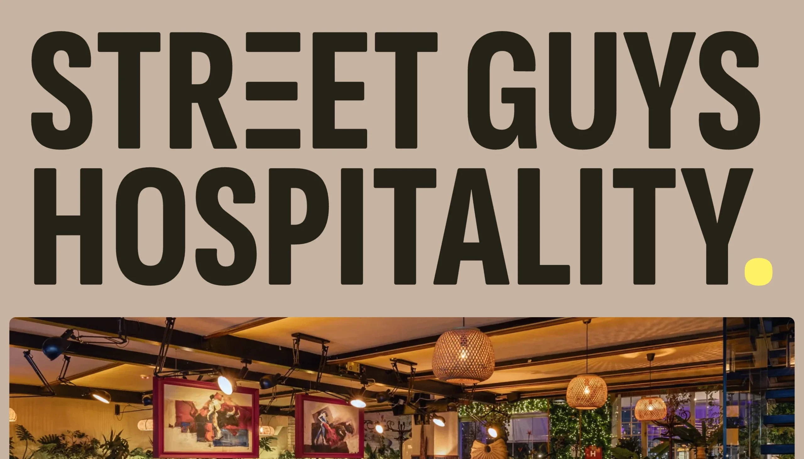 Street Guys Hospitality Website