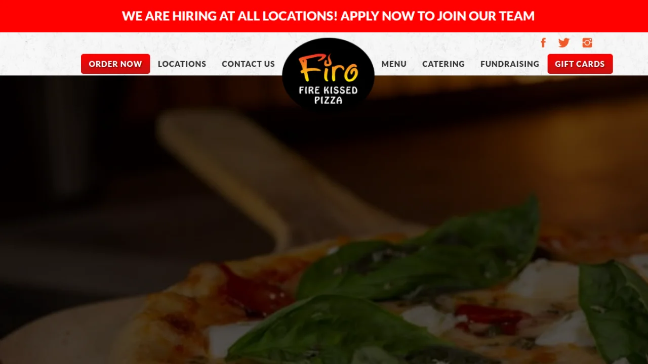 Firo Pizza website