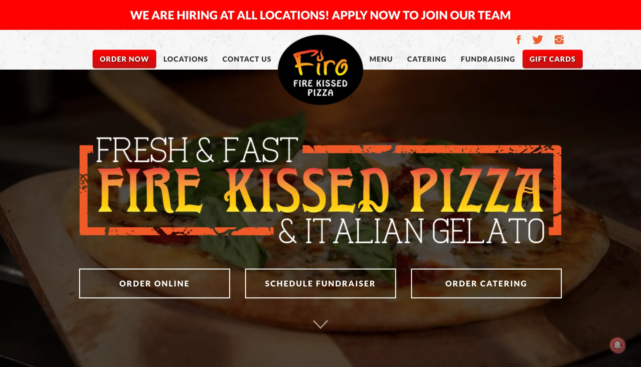 Firo Pizza website